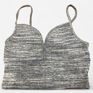 EUC Hollister heather grey & black cropped spaghetti strap cami. Size M.